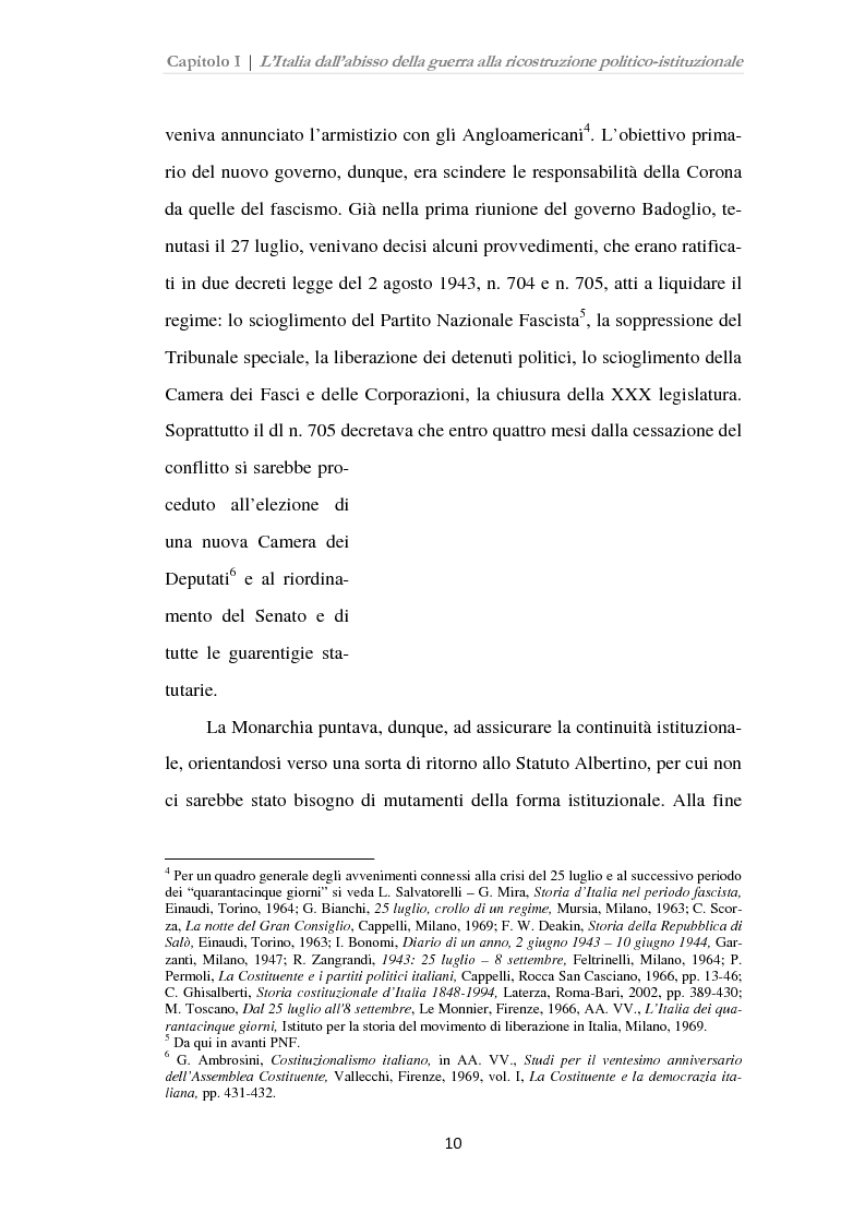 Anteprima della tesi: Istituzioni, opinione pubblica e stampa nella transizione tra Monarchia e Repubblica, Pagina 6
