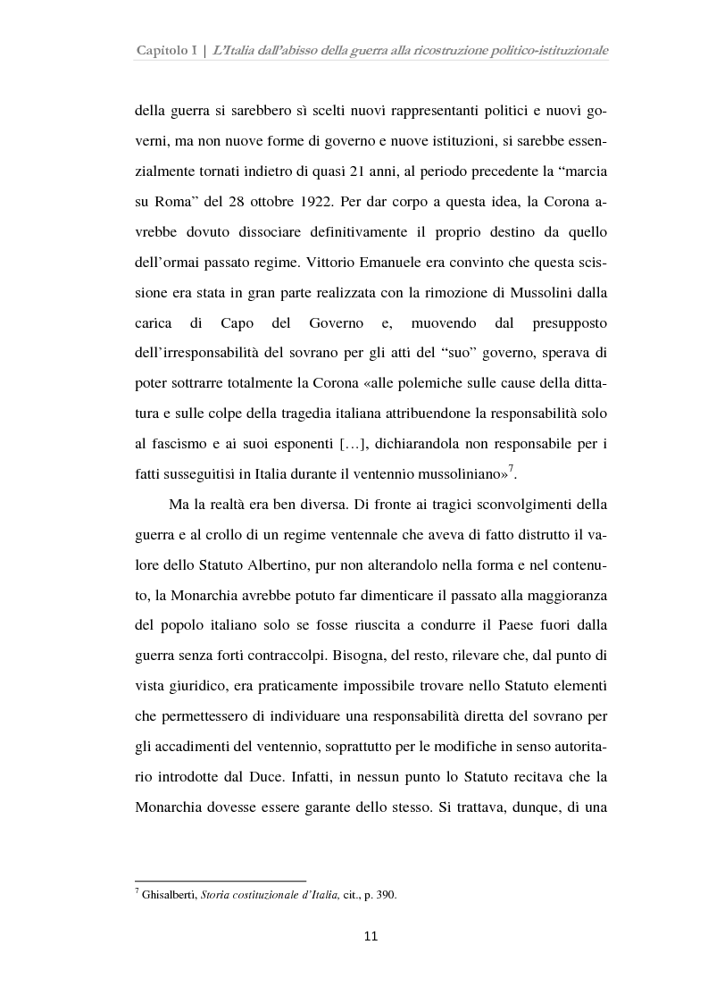 Anteprima della tesi: Istituzioni, opinione pubblica e stampa nella transizione tra Monarchia e Repubblica, Pagina 7