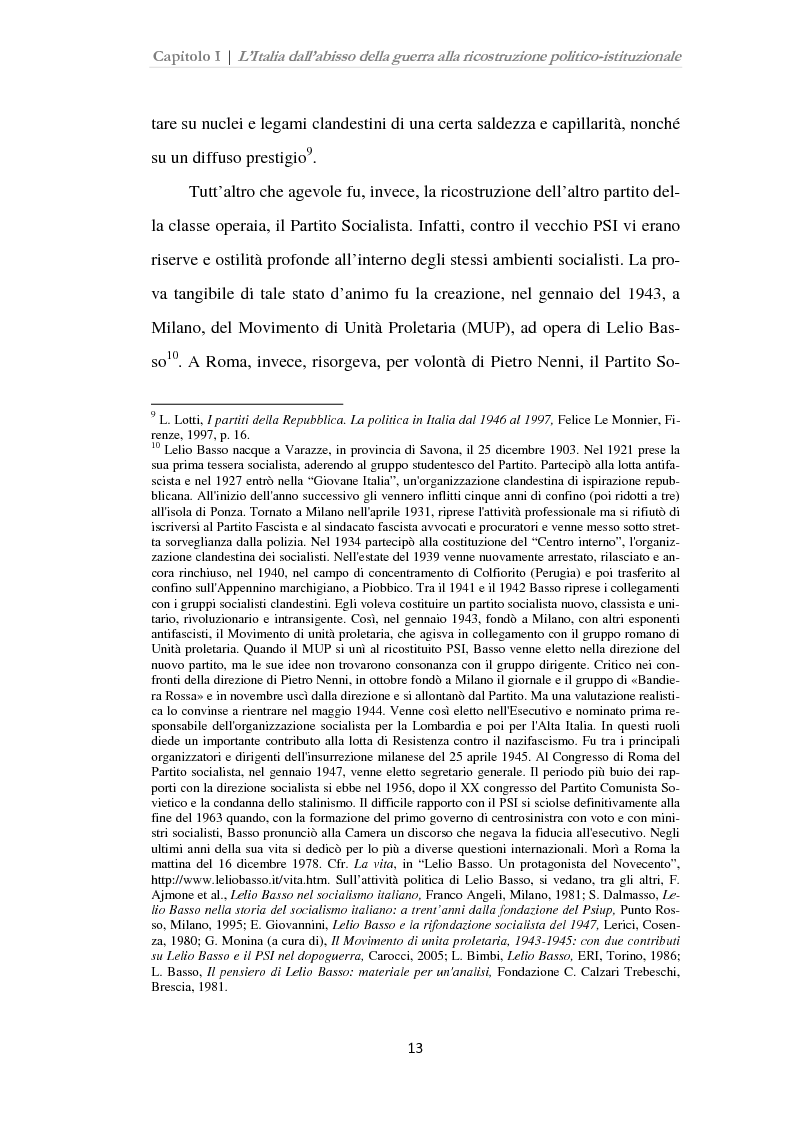 Anteprima della tesi: Istituzioni, opinione pubblica e stampa nella transizione tra Monarchia e Repubblica, Pagina 9