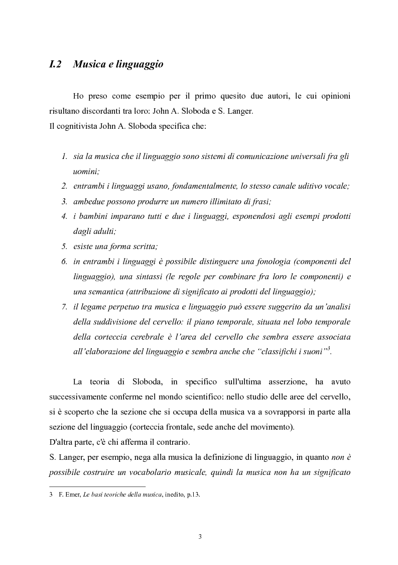 Anteprima della tesi: L’apprendimento della musica nella pedagogia contemporanea., Pagina 3