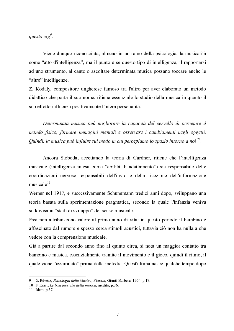 Anteprima della tesi: L’apprendimento della musica nella pedagogia contemporanea., Pagina 7