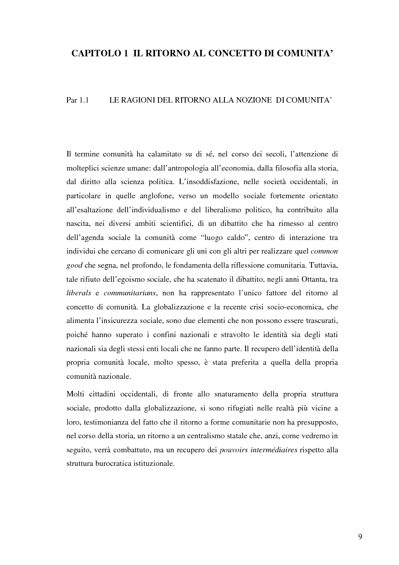 Anteprima della tesi: La nascita e lo sviluppo del comunitarismo politico nella Gran Bretagna del New Labour, Pagina 6