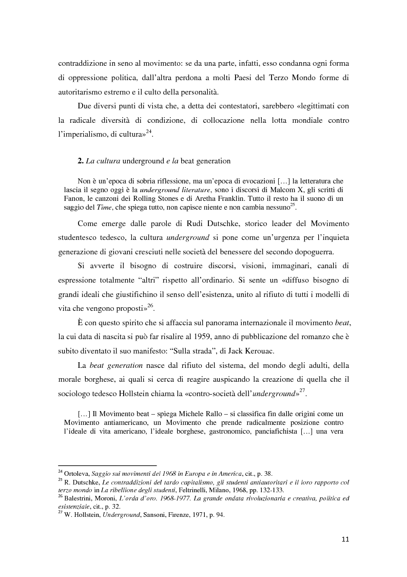 Anteprima della tesi: Contestazione studentesca e opinione pubblica tra il 1968 e il 1977, Pagina 6