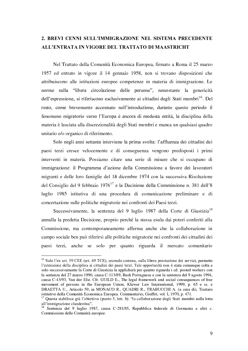Anteprima della tesi: La Direttiva Rimpatri: Test case della procedura di codecisione in materia di immigrazione, Pagina 10