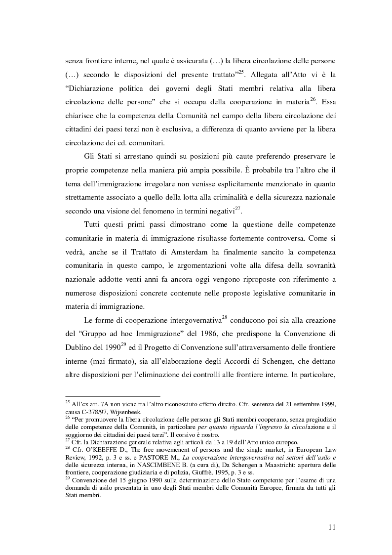 Anteprima della tesi: La Direttiva Rimpatri: Test case della procedura di codecisione in materia di immigrazione, Pagina 12