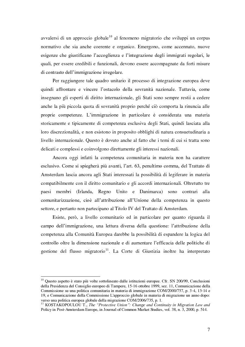 Anteprima della tesi: La Direttiva Rimpatri: Test case della procedura di codecisione in materia di immigrazione, Pagina 8