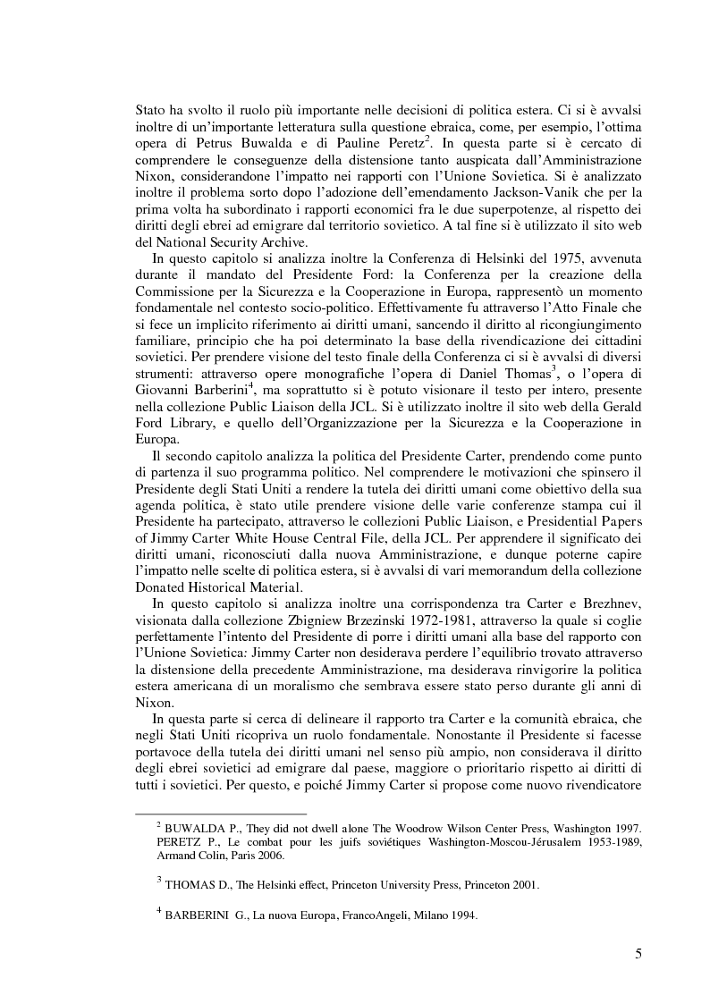 Anteprima della tesi: Politica estera degli Stati Uniti in tema di diritti umani da Nixon a Carter, Pagina 3