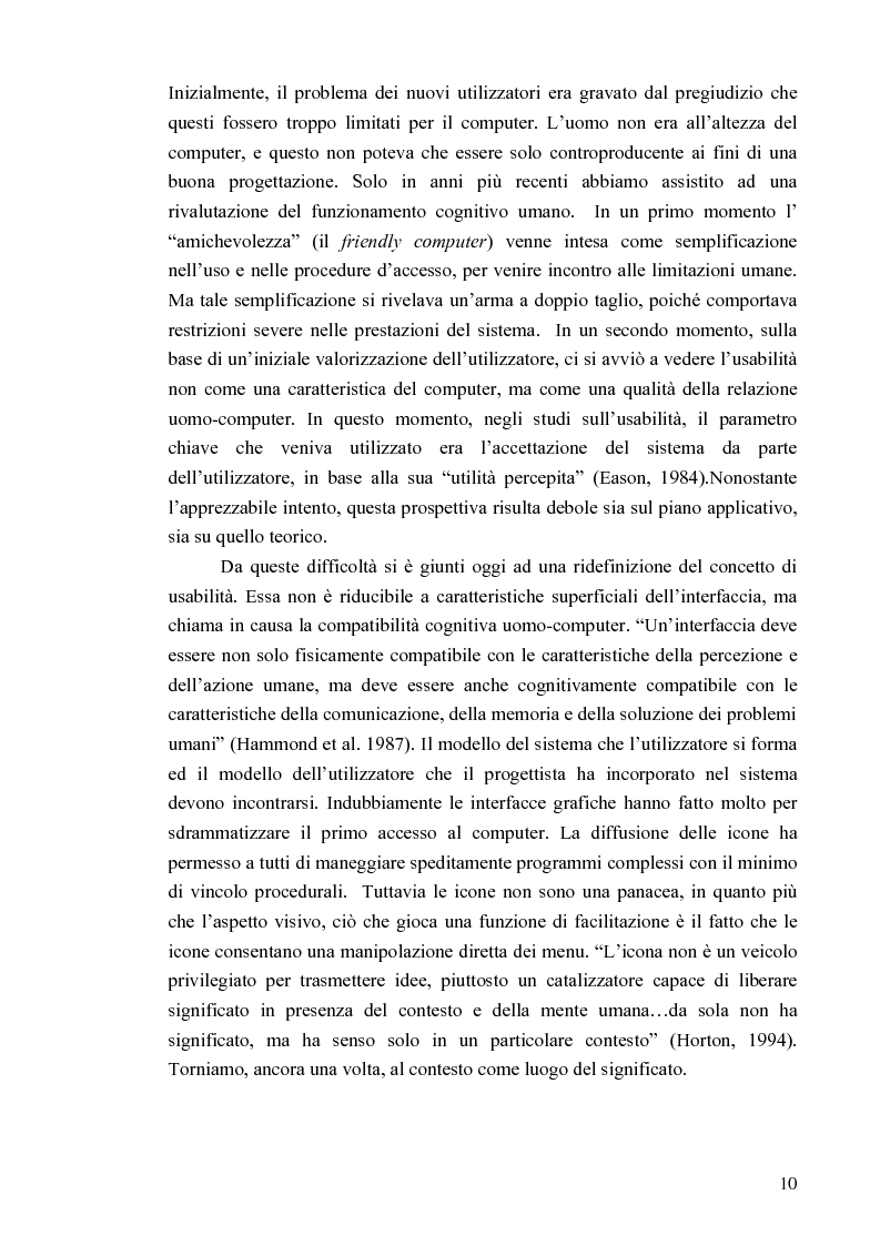 Anteprima della tesi: Aspetti cognitivi e culturali dell'interazione uomo-Internet, Pagina 7