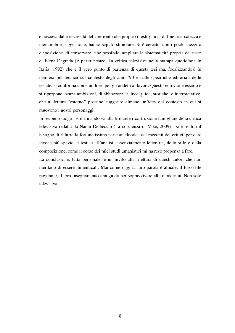 Anteprima della tesi: Le grandi firme della critica televisiva in Italia 1954-2000, Pagina 5