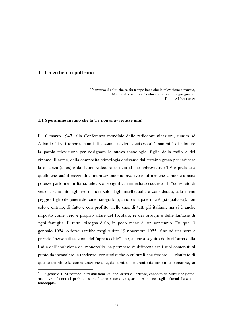 Anteprima della tesi: Le grandi firme della critica televisiva in Italia 1954-2000, Pagina 6