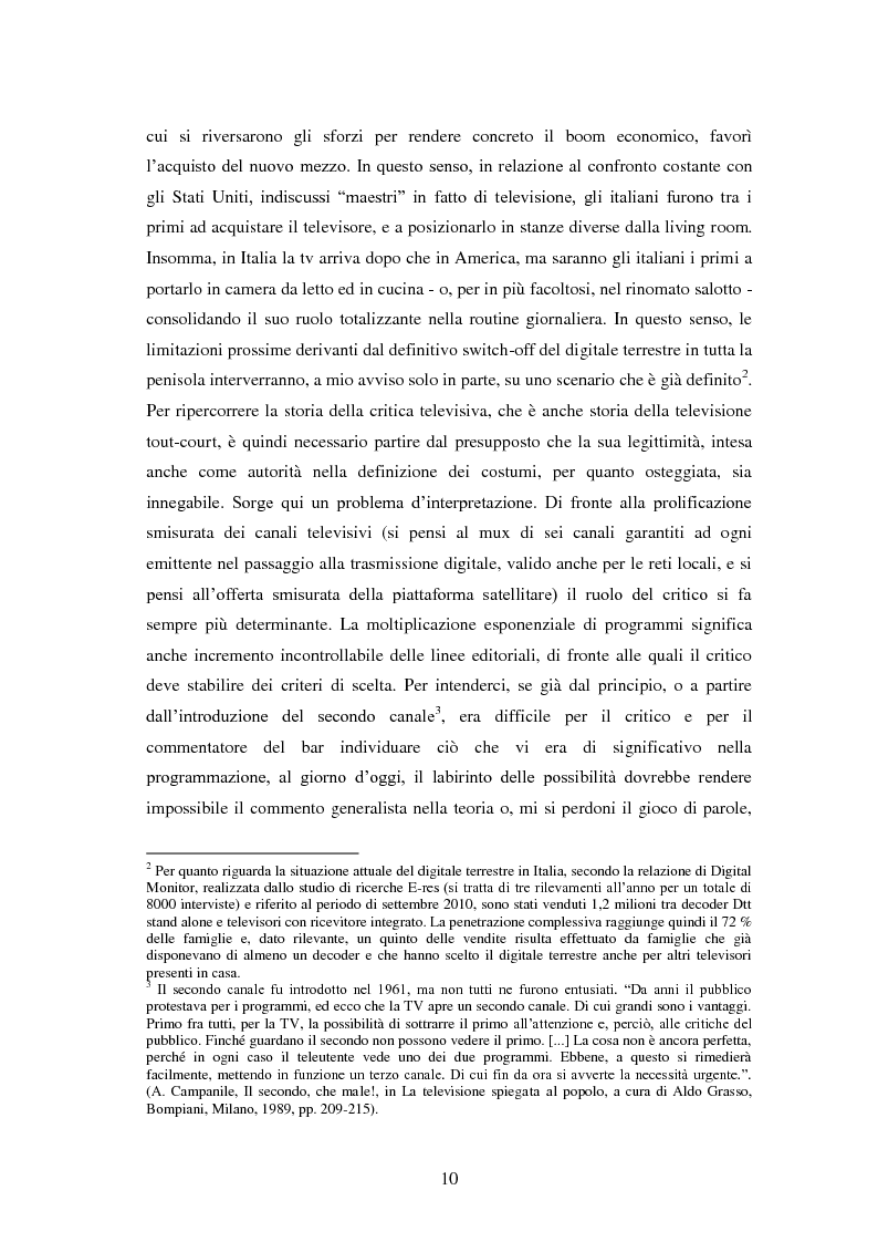 Anteprima della tesi: Le grandi firme della critica televisiva in Italia 1954-2000, Pagina 7