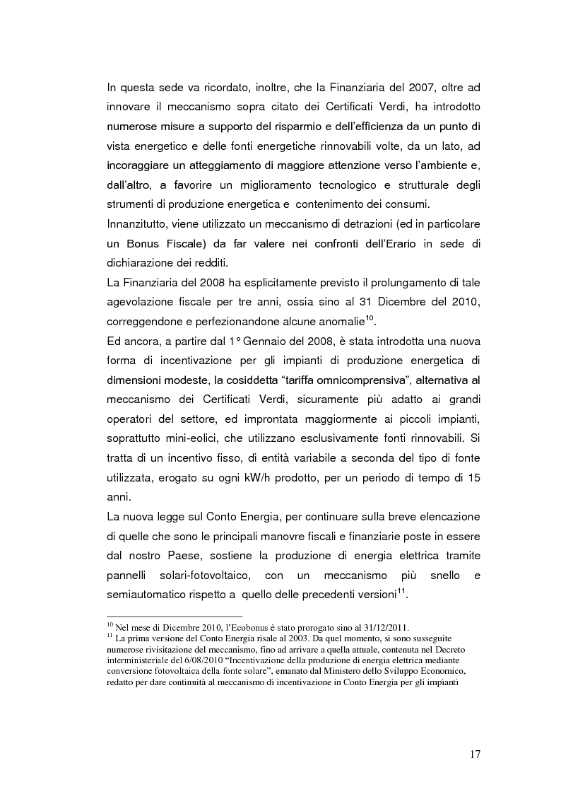 Anteprima della tesi: Le agevolazioni fiscali per l'utilizzo delle fonti energetiche rinnovabili in Italia., Pagina 10