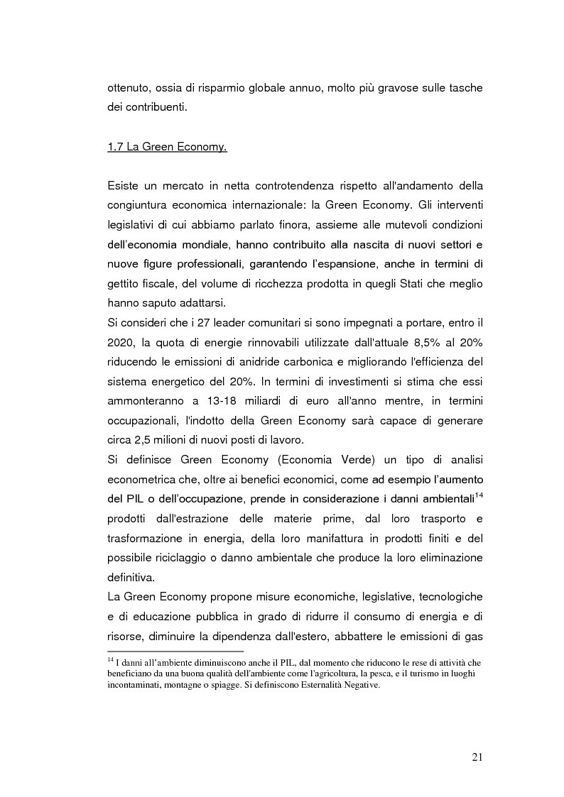 Anteprima della tesi: Le agevolazioni fiscali per l'utilizzo delle fonti energetiche rinnovabili in Italia., Pagina 14
