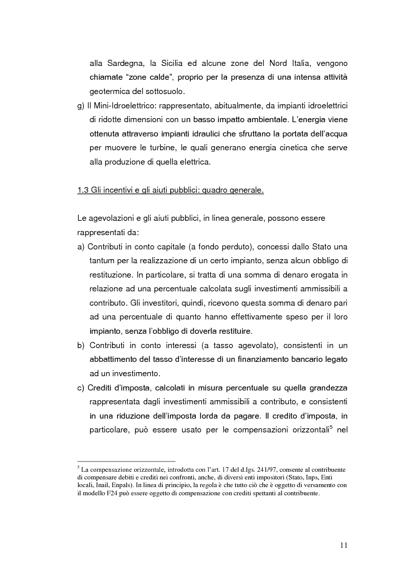 Anteprima della tesi: Le agevolazioni fiscali per l'utilizzo delle fonti energetiche rinnovabili in Italia., Pagina 4
