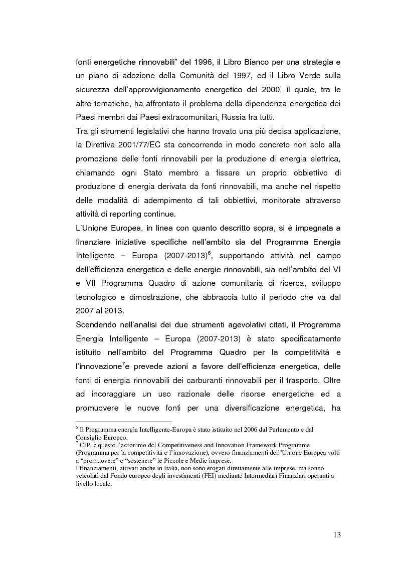Anteprima della tesi: Le agevolazioni fiscali per l'utilizzo delle fonti energetiche rinnovabili in Italia., Pagina 6