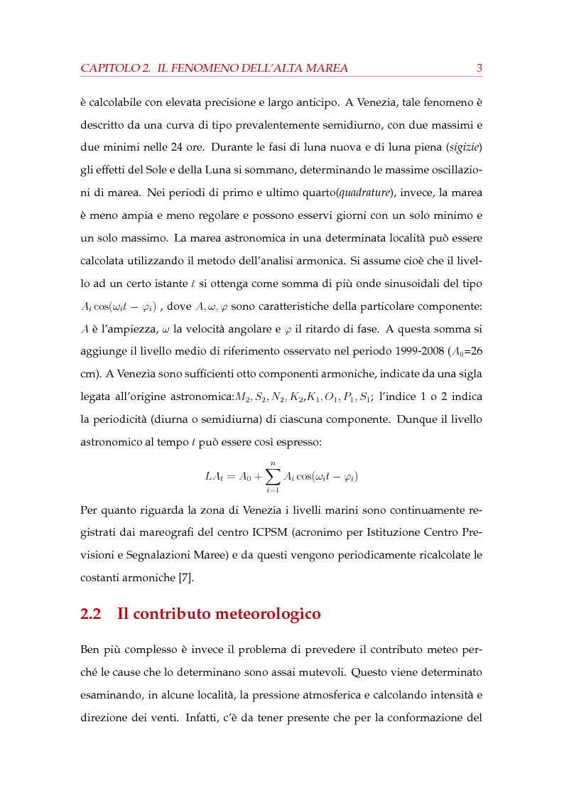 Anteprima della tesi: Modelli statistici nella previsione delle maree a Venezia, Pagina 4
