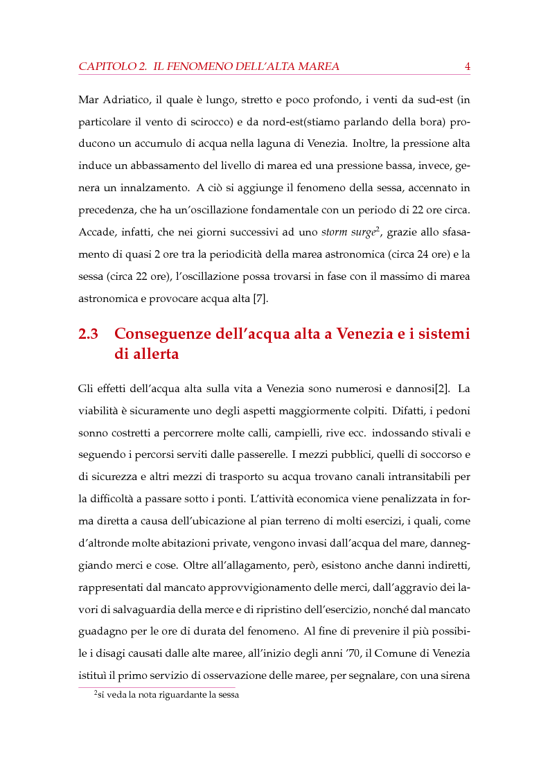 Anteprima della tesi: Modelli statistici nella previsione delle maree a Venezia, Pagina 5