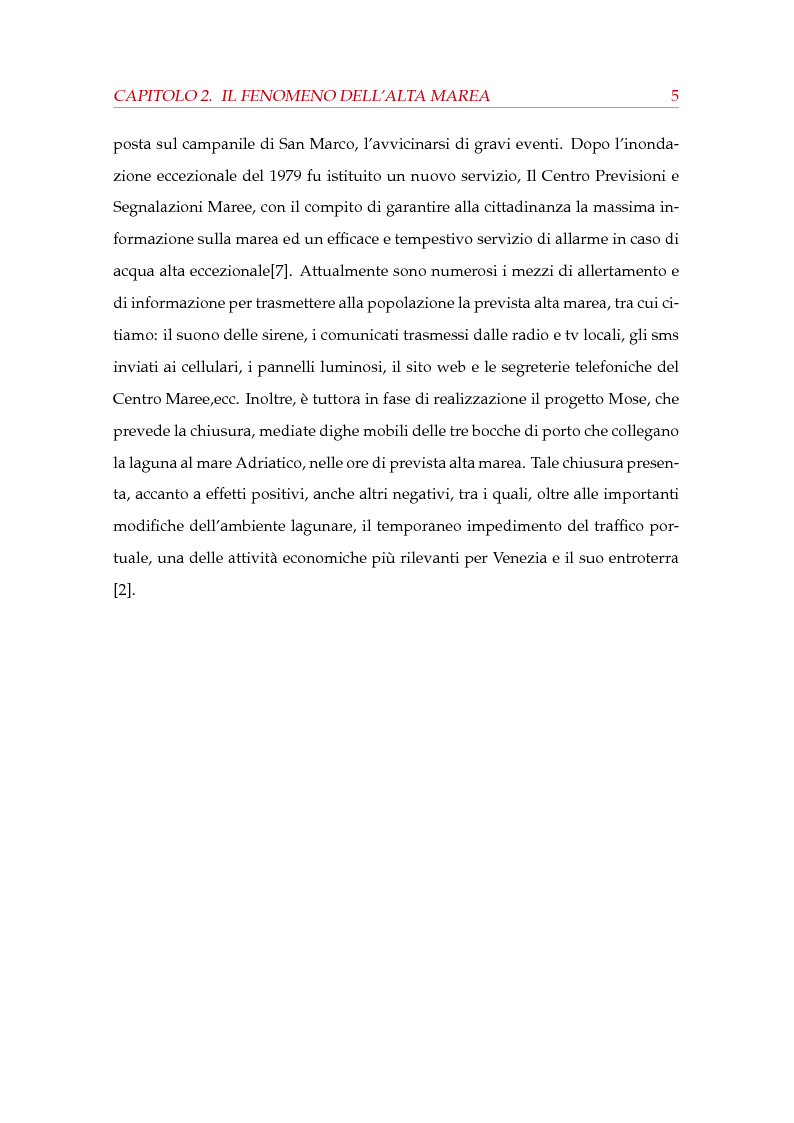 Anteprima della tesi: Modelli statistici nella previsione delle maree a Venezia, Pagina 6