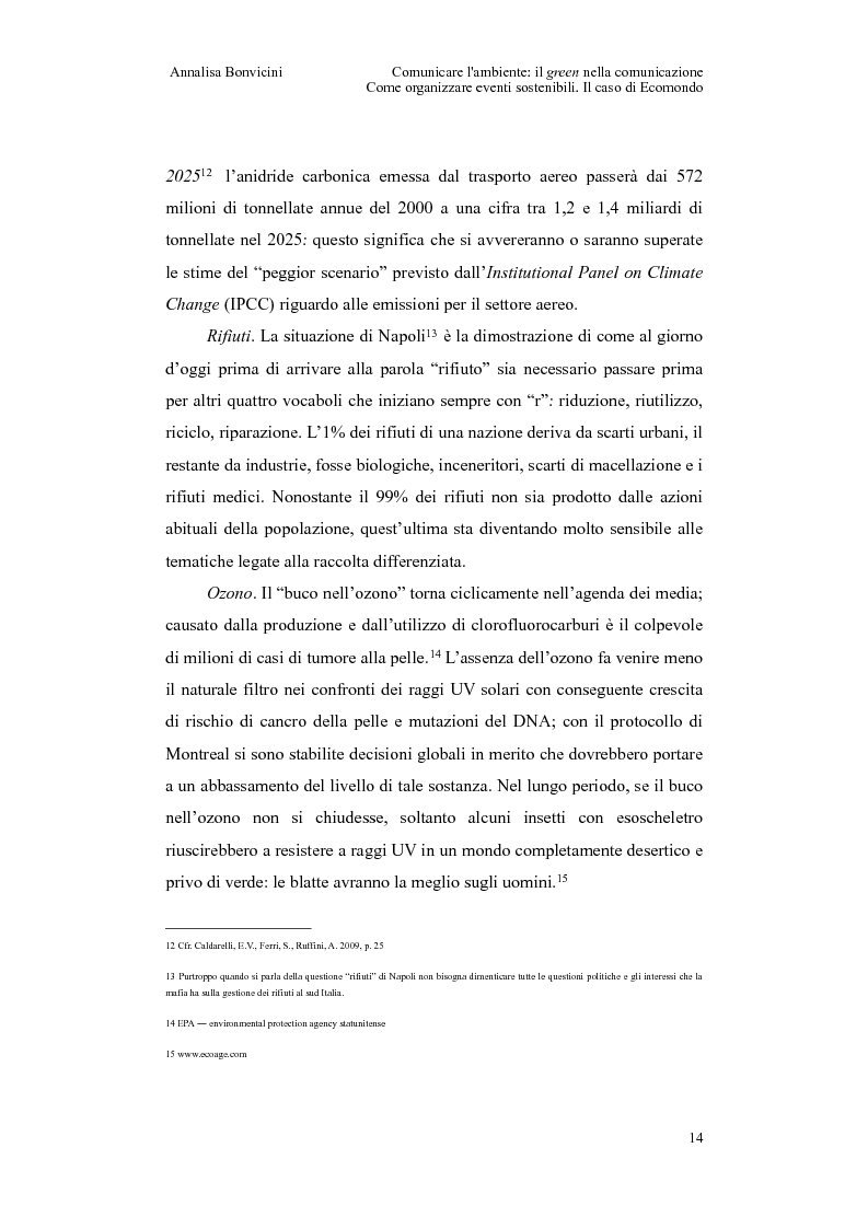 Anteprima della tesi: Comunicare l'ambiente: il green nella comunicazione. Come organizzare eventi sostenibili. Il caso di Ecomondo, Pagina 10