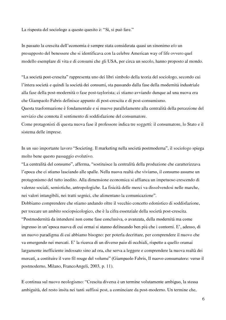 Anteprima della tesi: Contributo del sociologo Giampaolo Fabris alla conoscenza della società contemporanea, Pagina 6