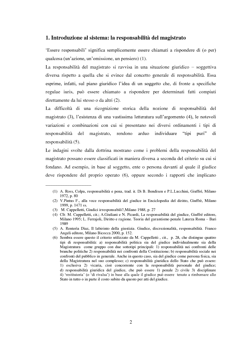 Anteprima della tesi: La responsabilità civile del magistrato e dell'arbitro, Pagina 5