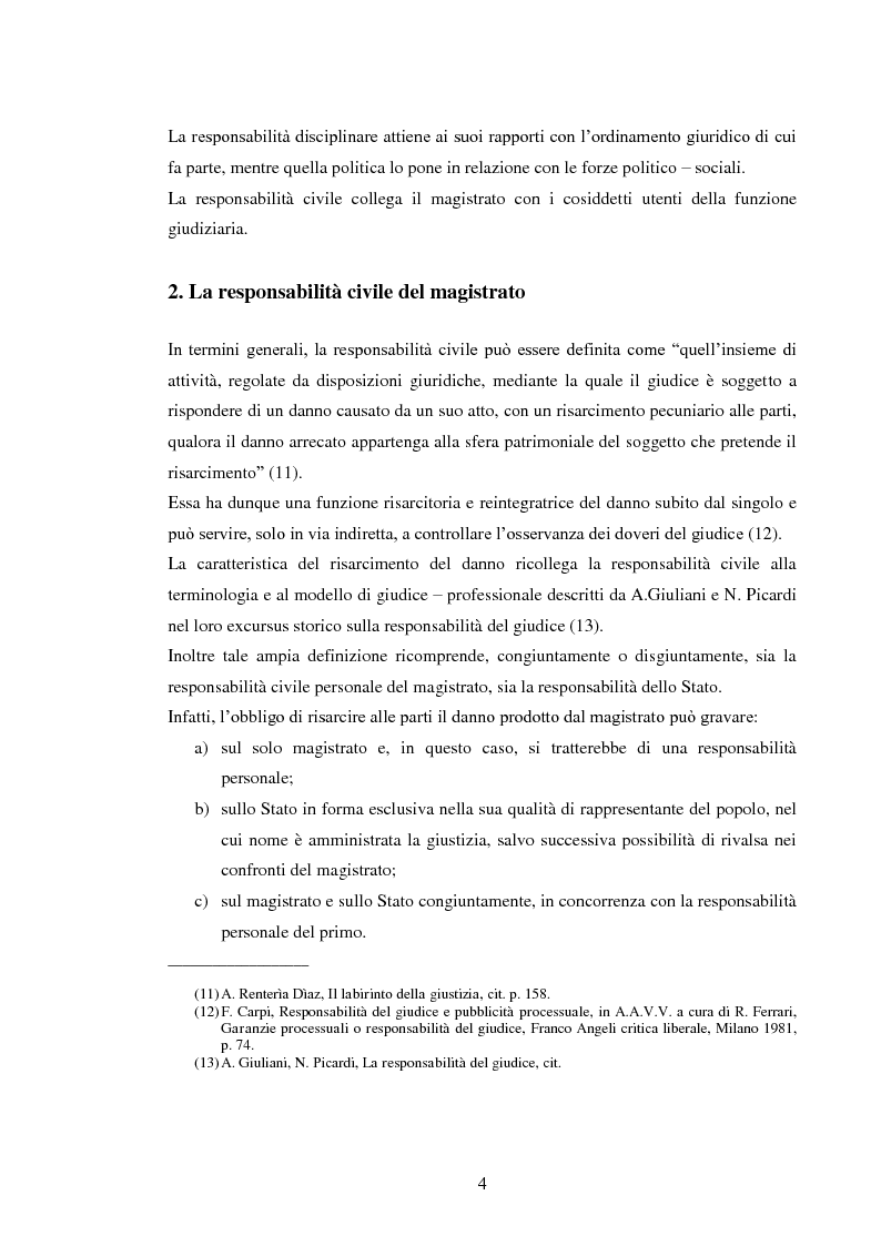 Anteprima della tesi: La responsabilità civile del magistrato e dell'arbitro, Pagina 7