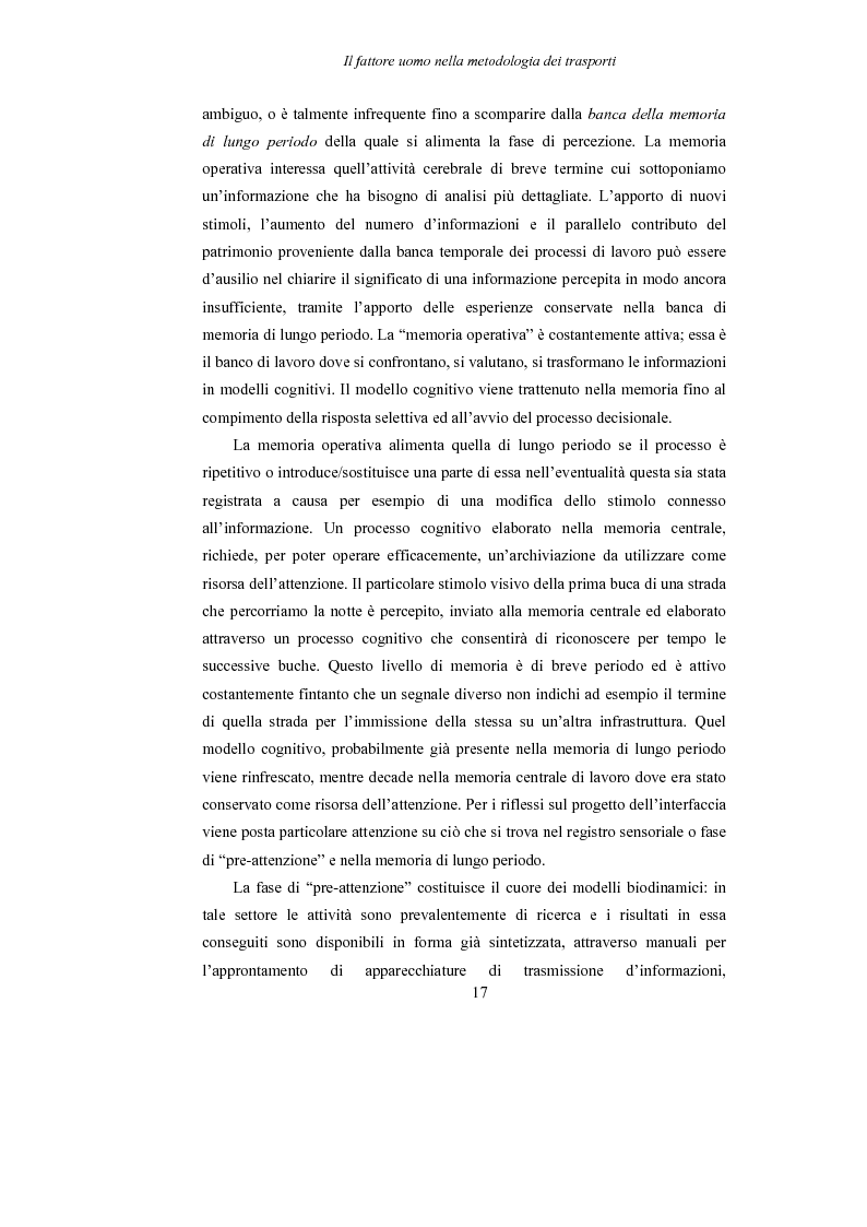 Anteprima della tesi: Lo studio dell’affaticamento e gli effetti sulla percezione visiva di un conducente alla guida attraverso applicazioni sul campo e con l’utilizzo del simulatore., Pagina 18