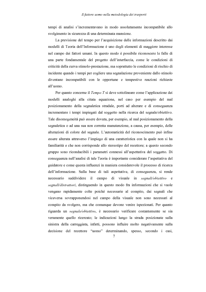 Anteprima della tesi: Lo studio dell’affaticamento e gli effetti sulla percezione visiva di un conducente alla guida attraverso applicazioni sul campo e con l’utilizzo del simulatore., Pagina 8