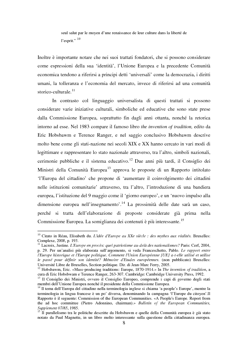 Anteprima della tesi: Le dimensioni europee dell'insegnamento. Immaginare e rappresentare una nuova comunità nella scuola europea, Pagina 6