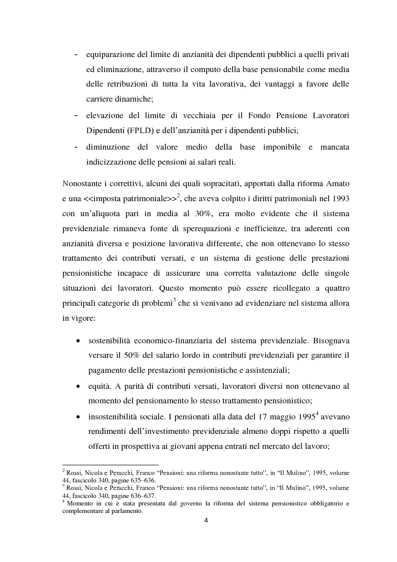 Anteprima della tesi: Riforma della previdenza, tasso di sostituzione e ruolo dei fondi pensione., Pagina 5