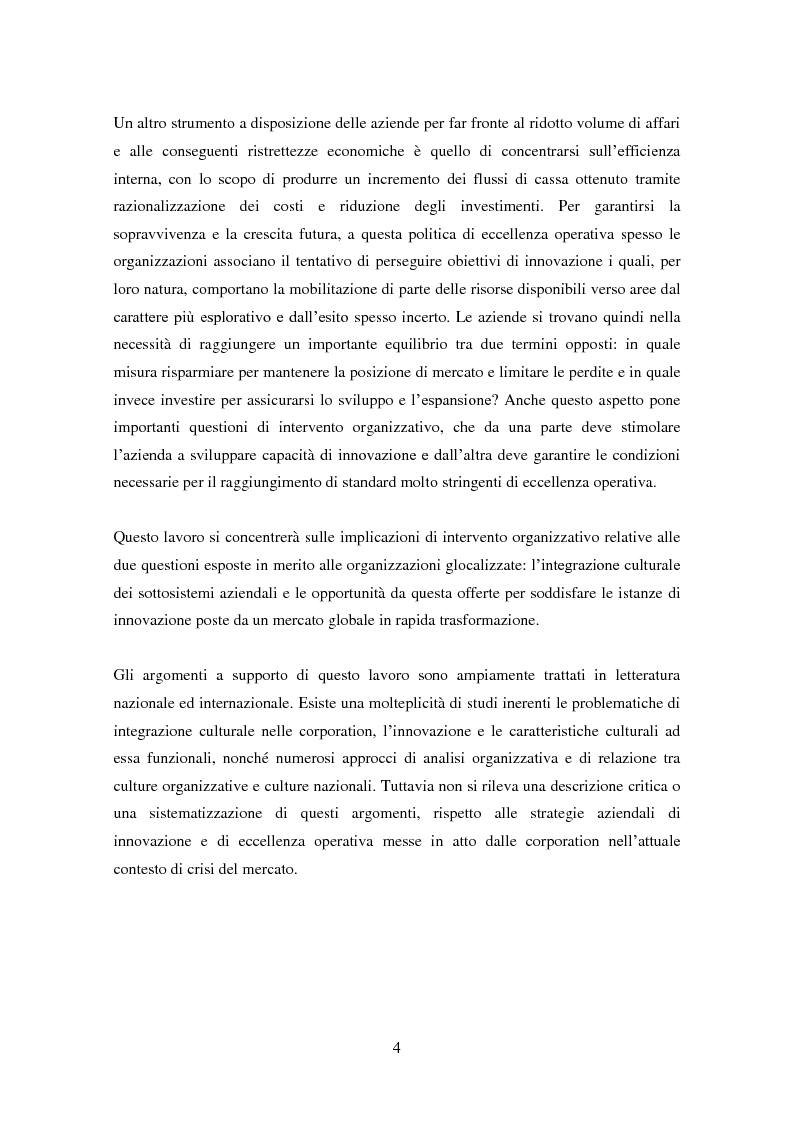 Anteprima della tesi: La domanda di innovazione nelle organizzazioni "glocalizzate", Pagina 4
