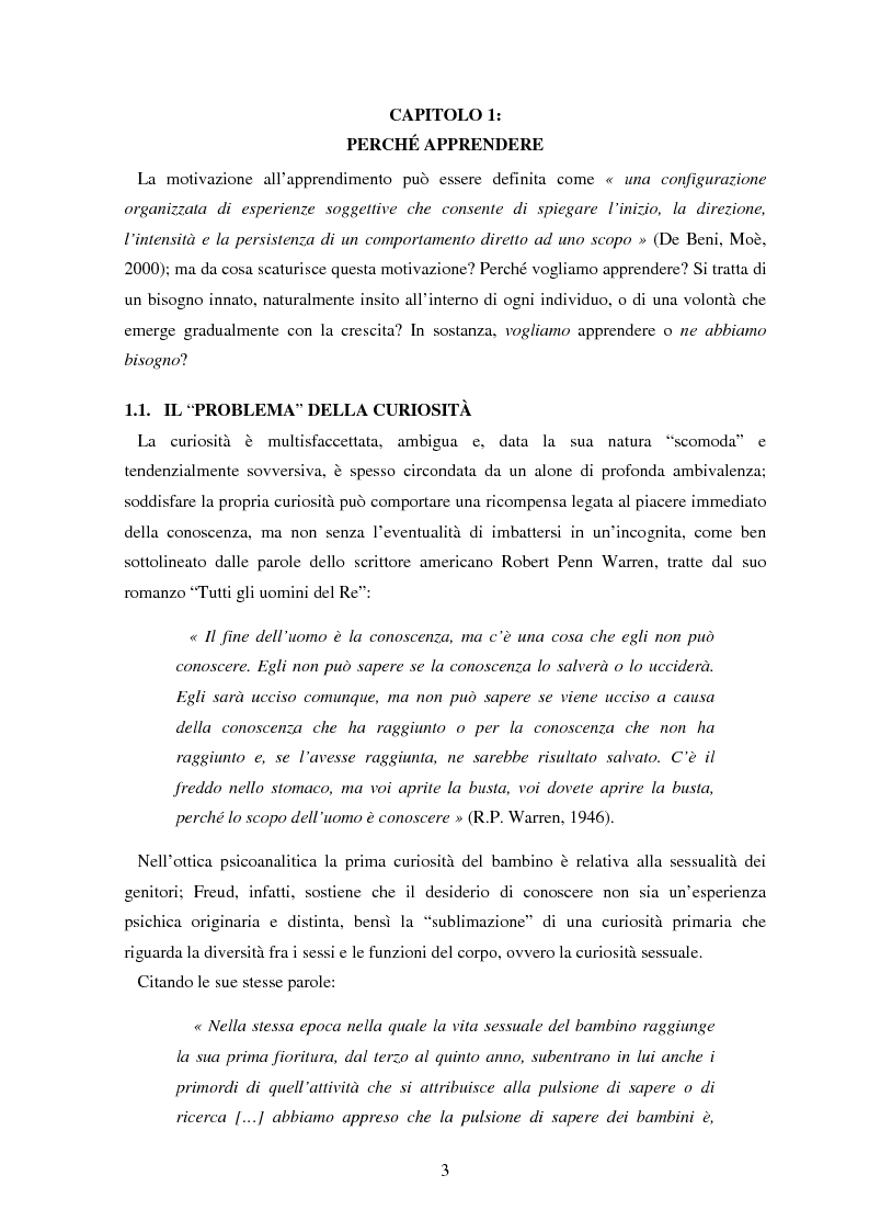 Anteprima della tesi: Le basi emotive dell'apprendimento, Pagina 3