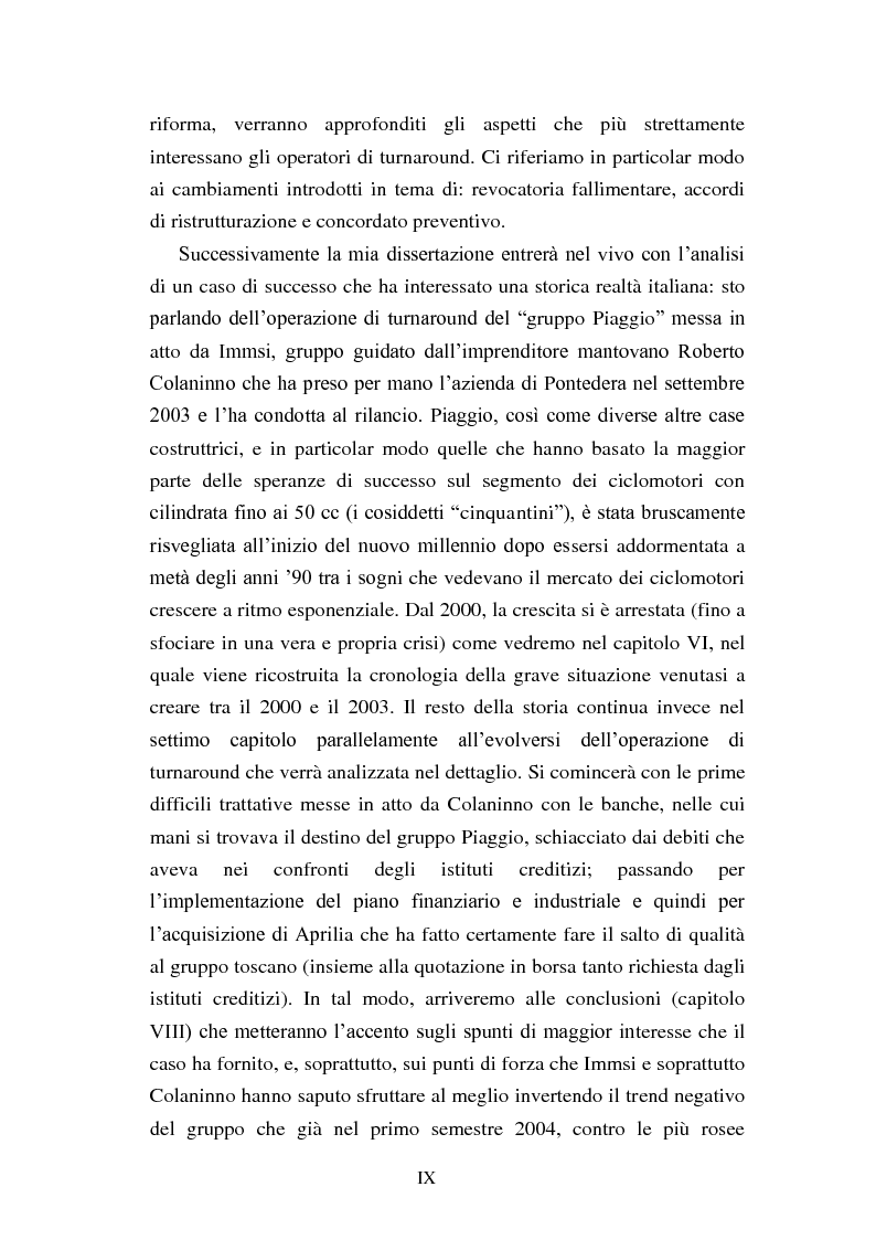 Anteprima della tesi: Rinegoziazione del debito e ''Turnaround'': Il caso “Piaggio”, Pagina 5