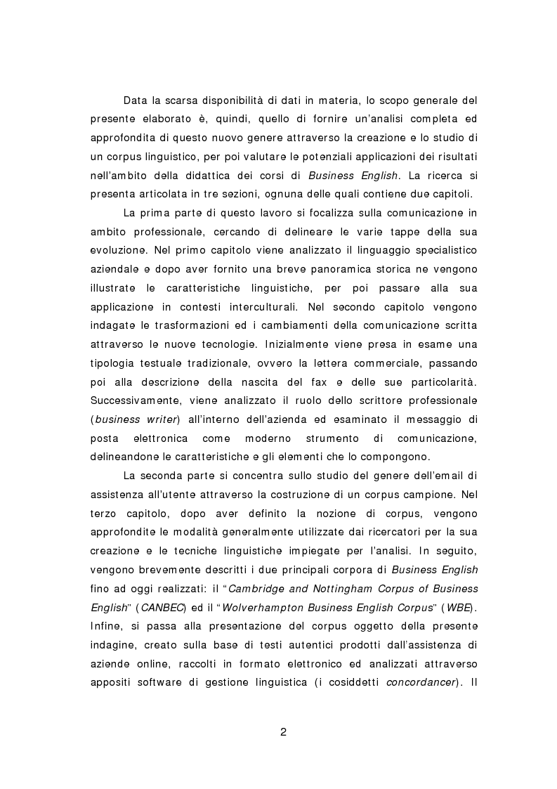 Anteprima della tesi: La comunicazione aziendale del ventunesimo secolo: analisi di un corpus di email in lingua inglese, Pagina 3