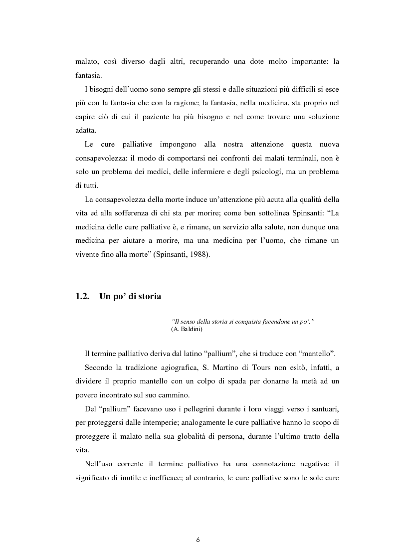 Anteprima della tesi: Psicologia e cure palliative. Storie famigliari di pazienti neoplastici in fase terminale., Pagina 10