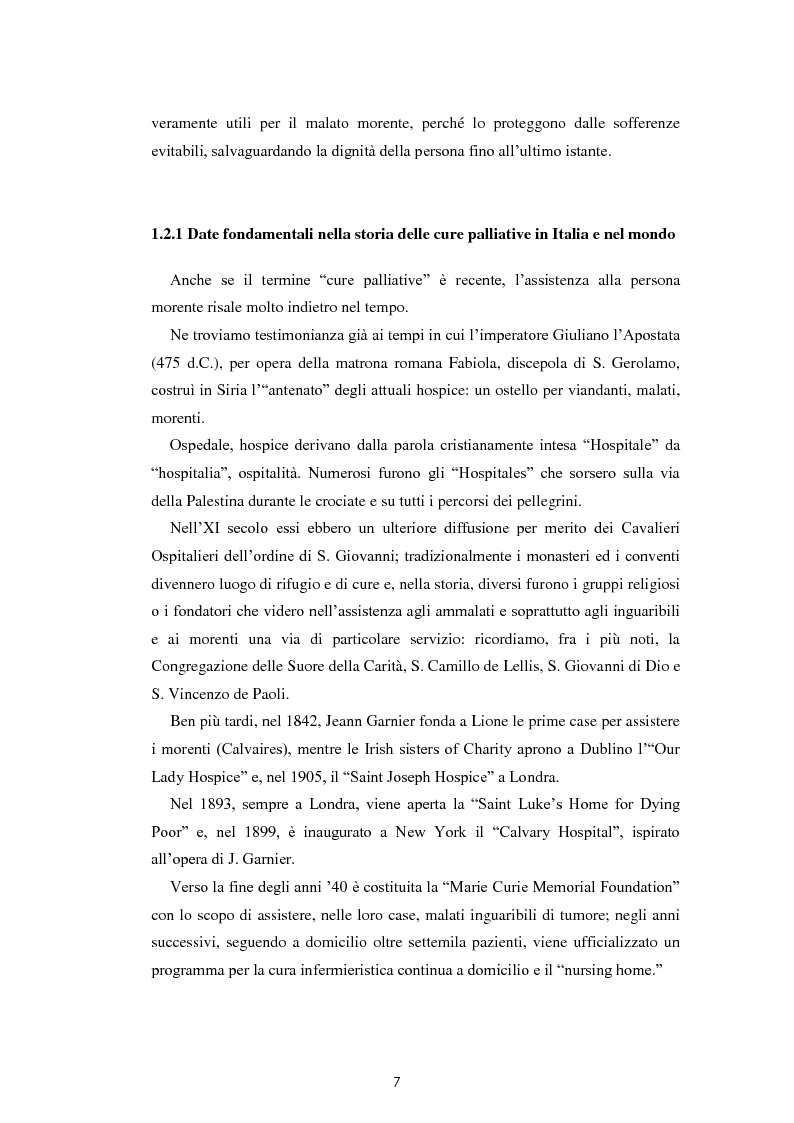 Anteprima della tesi: Psicologia e cure palliative. Storie famigliari di pazienti neoplastici in fase terminale., Pagina 11