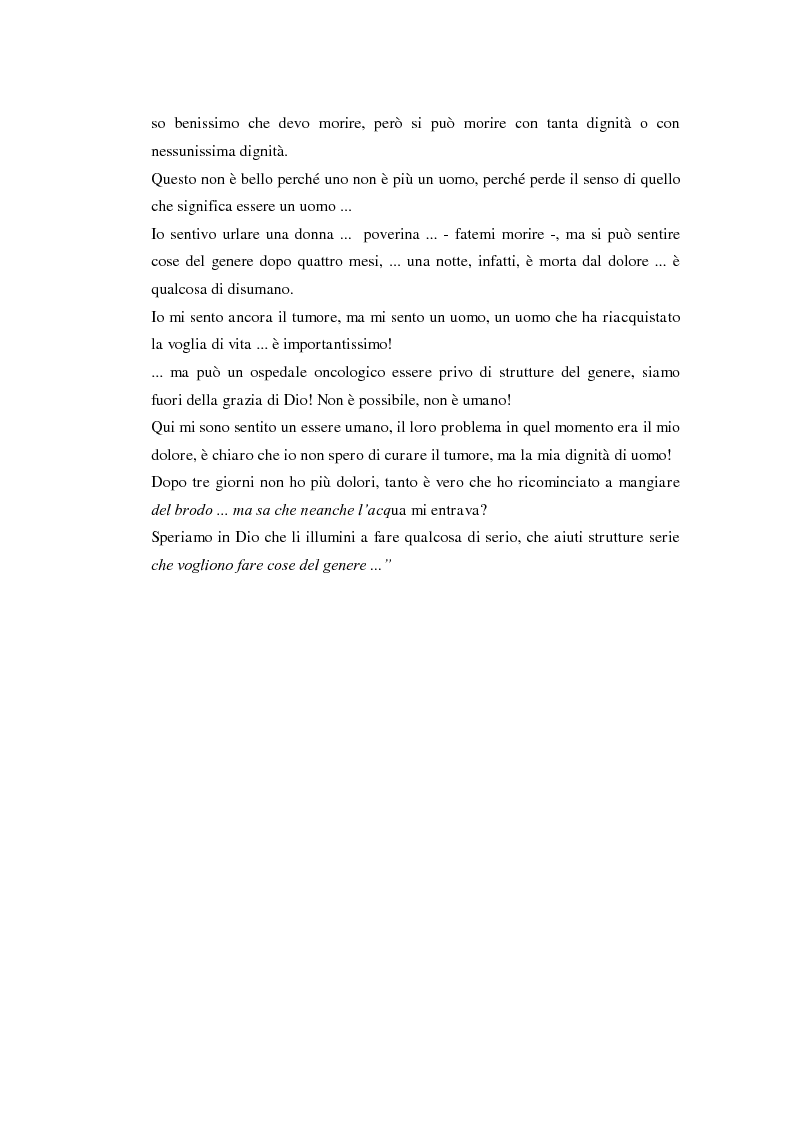 Anteprima della tesi: Psicologia e cure palliative. Storie famigliari di pazienti neoplastici in fase terminale., Pagina 4
