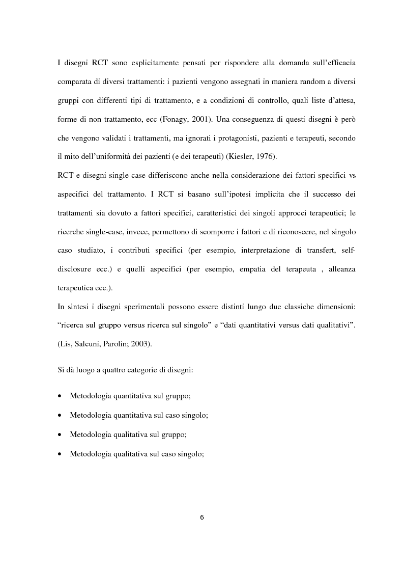 Anteprima della tesi: Disturbo dell’alimentazione e processo psicoterapeutico: studio preliminare single-case sull’interruzione precoce del trattamento terapeutico da parte di una paziente affetta da Anoressia Nervosa, Pagina 5