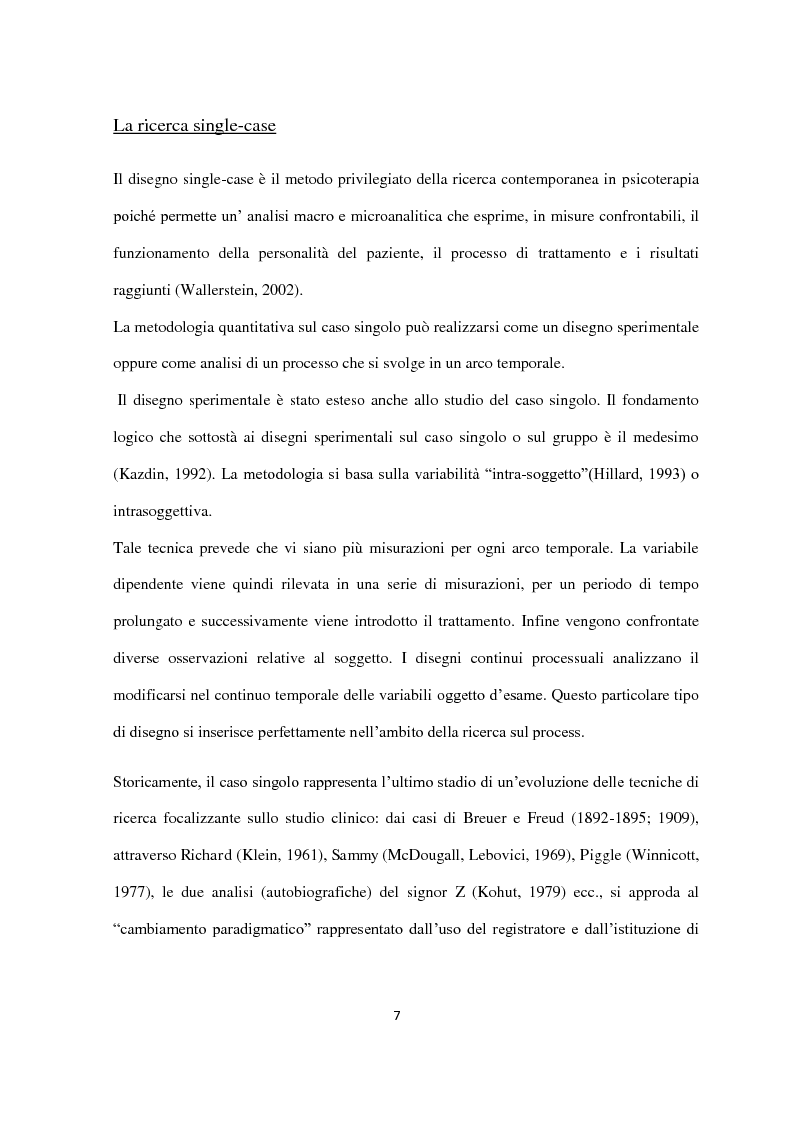 Anteprima della tesi: Disturbo dell’alimentazione e processo psicoterapeutico: studio preliminare single-case sull’interruzione precoce del trattamento terapeutico da parte di una paziente affetta da Anoressia Nervosa, Pagina 6