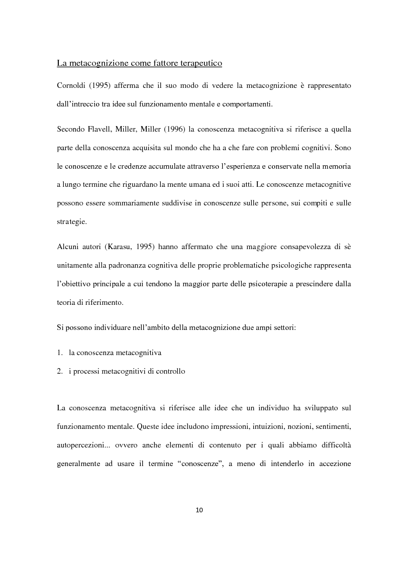 Anteprima della tesi: Disturbo dell’alimentazione e processo psicoterapeutico: studio preliminare single-case sull’interruzione precoce del trattamento terapeutico da parte di una paziente affetta da Anoressia Nervosa, Pagina 9