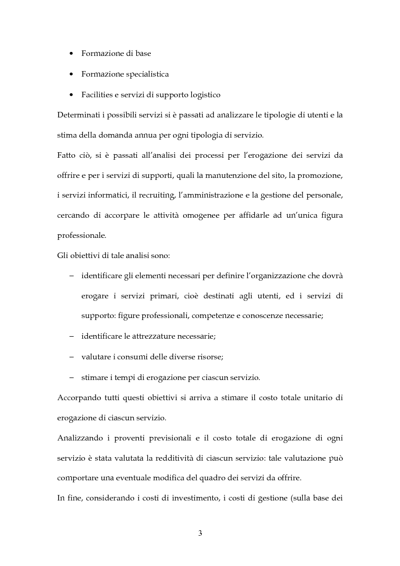 Anteprima della tesi: Simulazione di Project Financing nel caso di un Incubatore Aziendale, Pagina 4