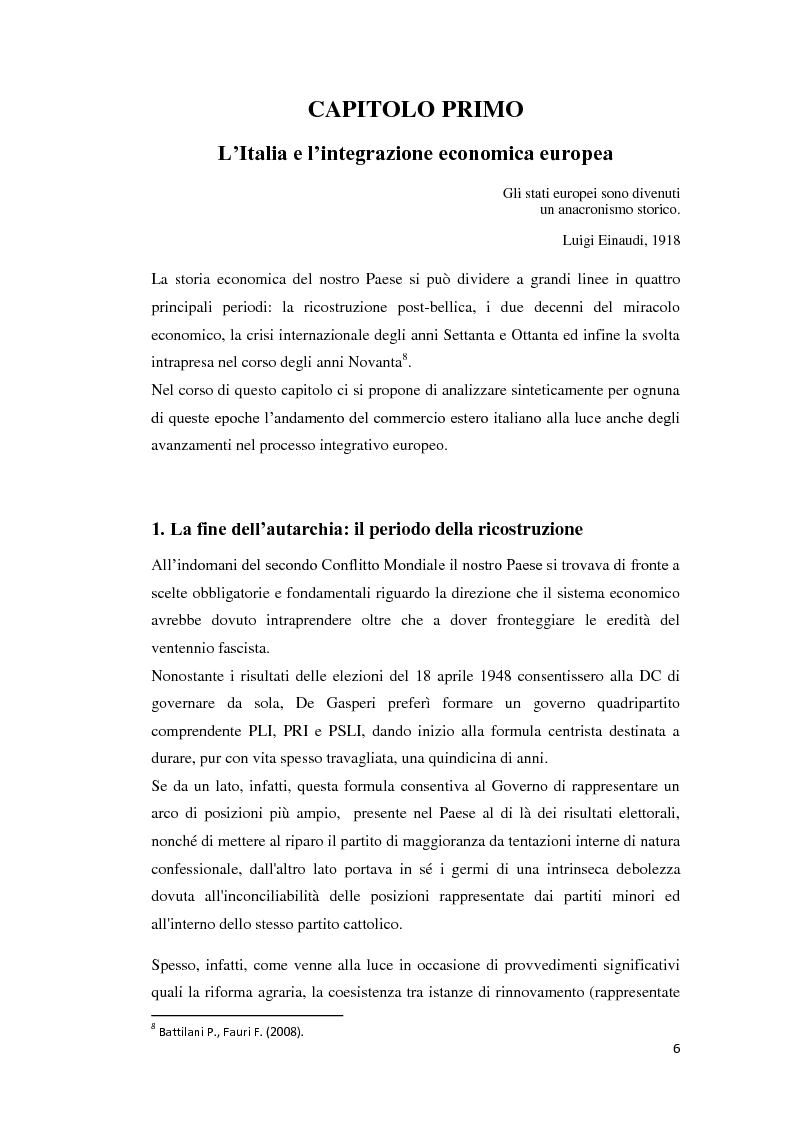 Anteprima della tesi: Integrazione Europea e diversione dei traffici: l'esperienza italiana., Pagina 7