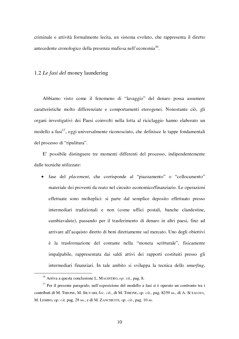 Anteprima della tesi: Gli adempimenti dei professionisti contabili per la prevenzione del riciclaggio, Pagina 11