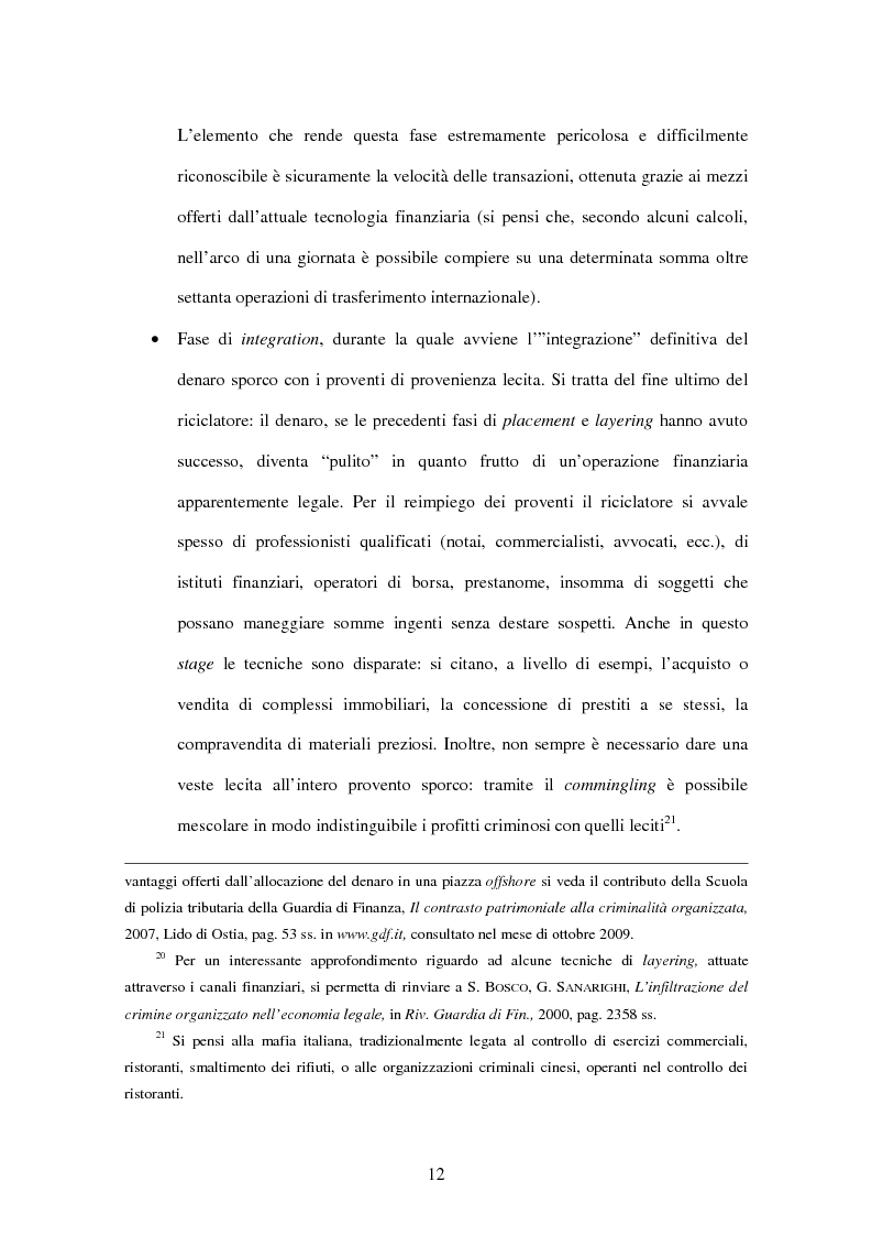 Anteprima della tesi: Gli adempimenti dei professionisti contabili per la prevenzione del riciclaggio, Pagina 13