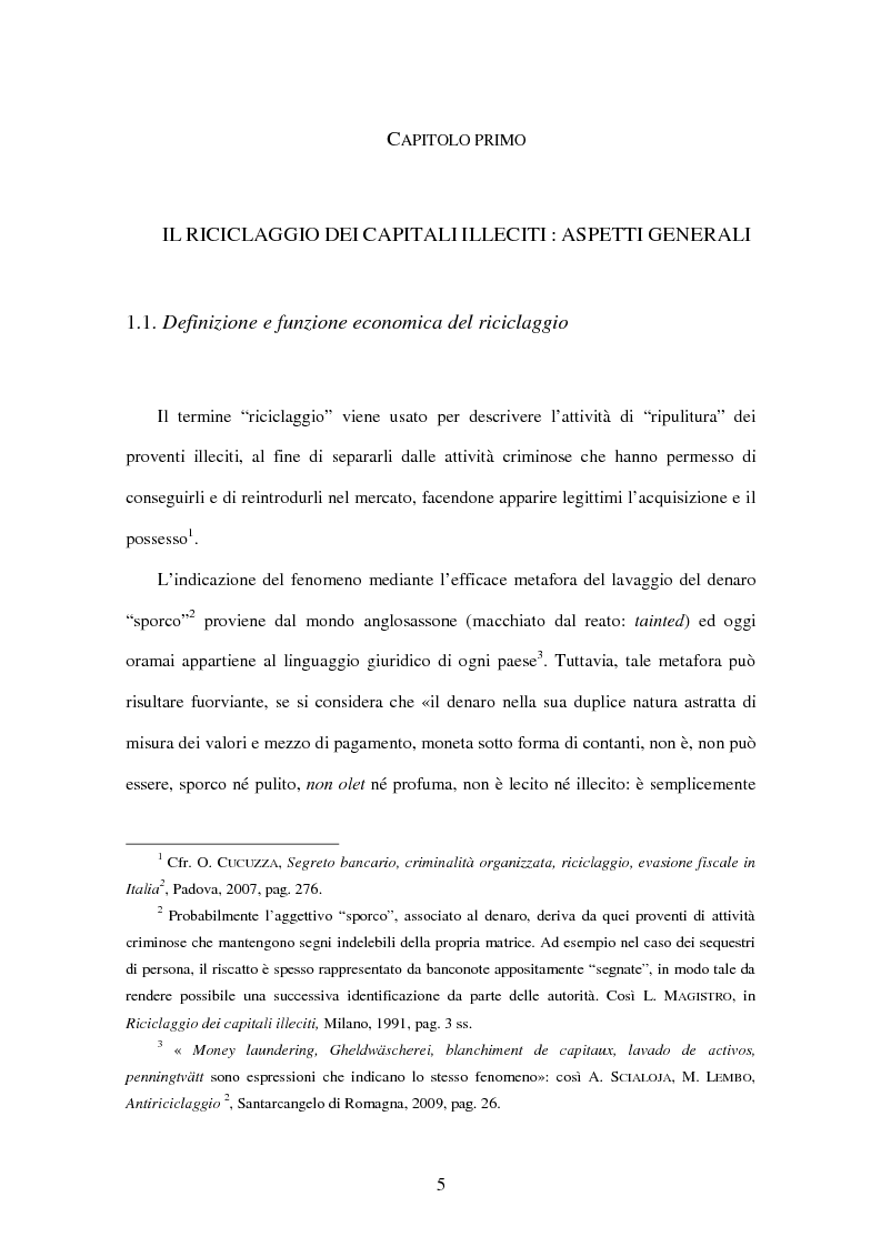 Anteprima della tesi: Gli adempimenti dei professionisti contabili per la prevenzione del riciclaggio, Pagina 6