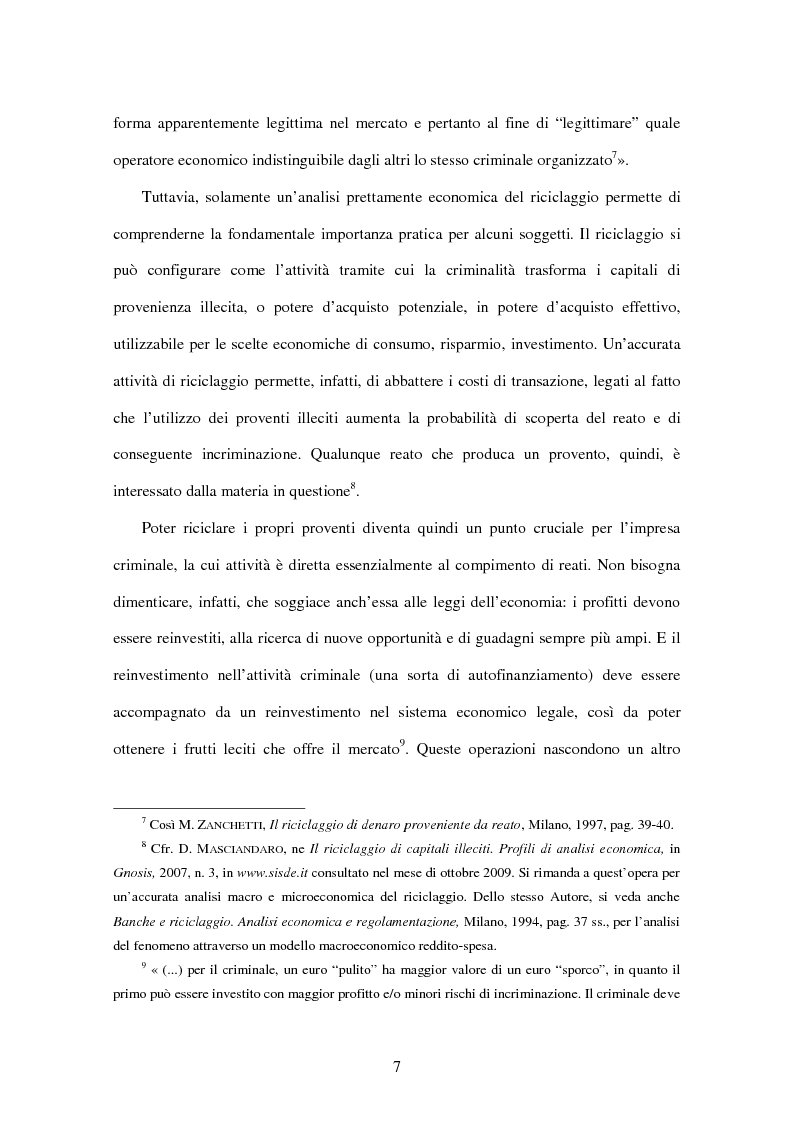 Anteprima della tesi: Gli adempimenti dei professionisti contabili per la prevenzione del riciclaggio, Pagina 8