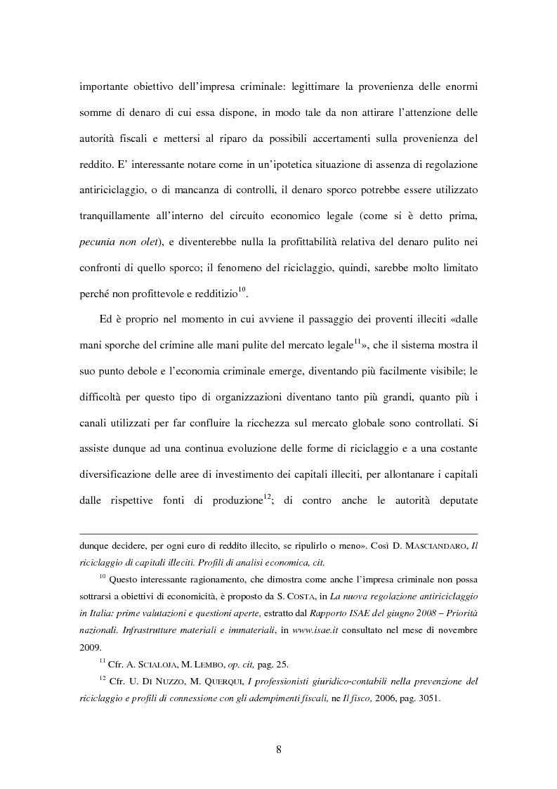 Anteprima della tesi: Gli adempimenti dei professionisti contabili per la prevenzione del riciclaggio, Pagina 9