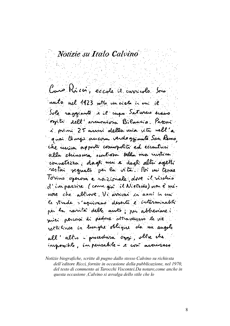 Anteprima della tesi: Presenze di Ludovico Ariosto nella narrativa di Italo Calvino, Pagina 8