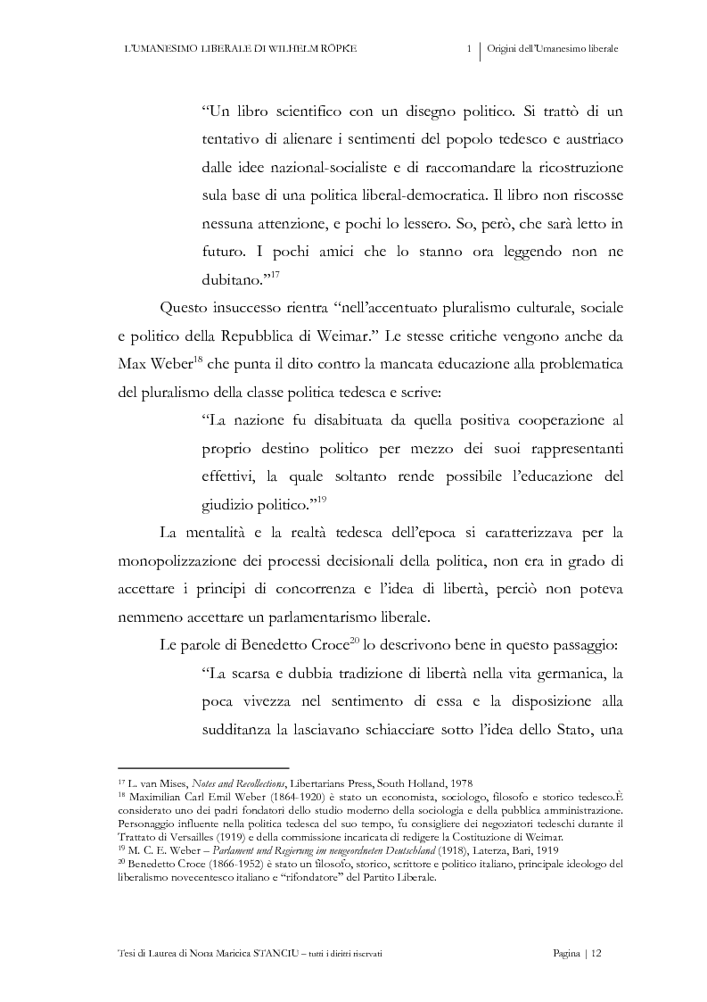 Anteprima della tesi: L’Umanesimo Liberale di Wilhelm Röpke, Pagina 11