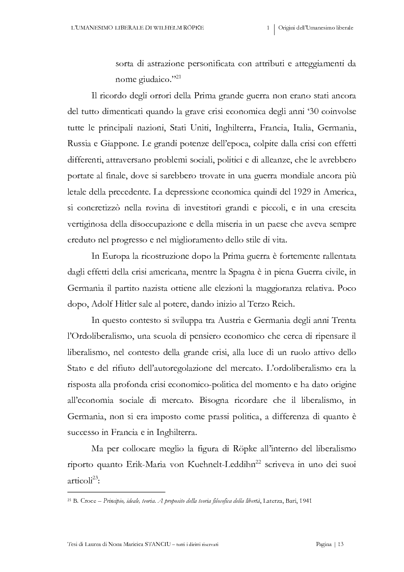 Anteprima della tesi: L’Umanesimo Liberale di Wilhelm Röpke, Pagina 12